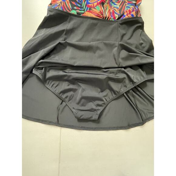 Swimsuits For All Swim One Piece Swimsuit Dress Multicolor Print - Picture 8 of 9